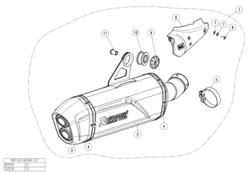 Akrapovic Slip-on Line Titanium Black Einddemper met E-keur BMW R1250GS / Adventure 2019 > 2023