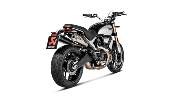 2x Akrapovic Slip-on Line Titanium Einddempers (L+R) met E-keur Ducati Scrambler 1100 2018 > 2020