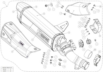 Akrapovic Slip-on Line Titanium Einddemper met E-keur Honda CRF 1100 L Africa Twin Adventure Sports 2020 > 2023