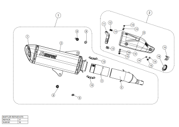 Akrapovic Slip-on Line RVS Black Einddemper met E-keur Honda Forza 350 2021 - 2023