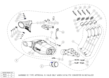 Akrapovic Racing Line Titanium Volledig Uitlaatsysteem met E-keur Honda CBR 650 R 2019 > 2020