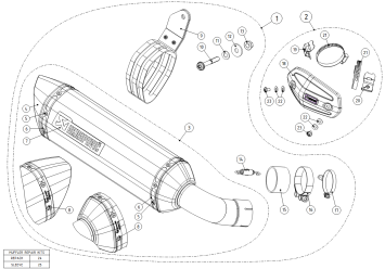 Akrapovic Slip-on Line Carbon Einddemper met E-keur Kawasaki Ninja 1100 SX 2025