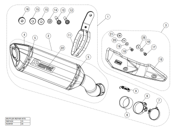 Akrapovic Slip-On Line Carbon Einddemper met E-keur Kawasaki Z900 A2 Model 2018 > 2024