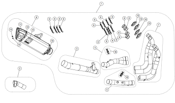 Akrapovic Racing Line Titanium Volledig Uitlaatsysteem zonder E-keur Suzuki GSX-1300R Hayabusa 2021 - 2024