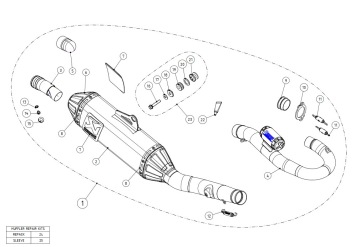 Akrapovic Evolution Line Titanium Volledig Uitlaatsysteem zonder E-keur Suzuki RM-Z250 2019 > 2024