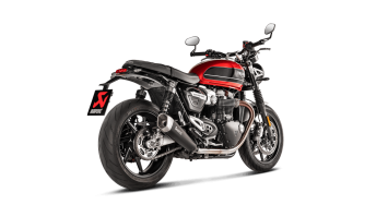 Akrapovic Slip-on Line Titanium Black Einddemper Set met E-keur Triumph Thruxton 1200 / R / RS 2016 - 2020