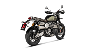 Akrapovic Slip-on Line Titanium Einddemper Set met E-keur Triumph Scrambler 1200 2019 - 2020