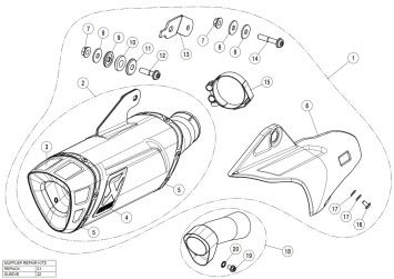Akrapovic Slip-on Line Titanium Einddemper met E-keur Yamaha YZF-R1 2015 > 2025