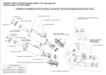 Akrapovic Slip-on Line Titanium Einddemper Set (L+R) met E-keur Yamaha V-Max 2009 - 2016