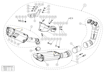 Akrapovic Racing Line Titanium Volledig Uitlaatsysteem met E-keur Yamaha Tracer 9 / GT / GT+ 2021 - 2024