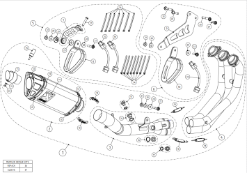 Akrapovic Racing Line Carbon Volledig Uitlaatsysteem zonder E-keur Yamaha MT-09 2021 - 2025