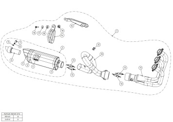 Akrapovic Racing Line Carbon Volledig Uitlaatsysteem zonder E-keur Yamaha Tracer 900 2014 > 2020