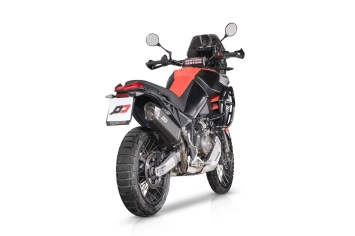 QD Tourance Titanium Dark Slip-on Einddemper met E-keur Aprilia Tuareg 660 2022 - 2024