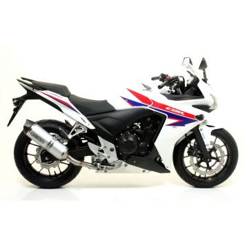 Arrow Race-Tech Aluminium Slip-on Einddemper met E-keur incl. Linkpipe 71480MI Honda CBR 500 R 2013 > 2018