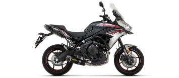 Arrow Race-Tech Aluminium Dark Einddemper met E-keur incl. RVS Racing Voorbochten Kawasaki Versys 650 2021 - 2022