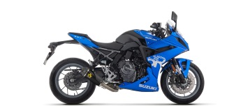 Arrow Works Nichrom Dark Carbon Endcap volledig uitlaatsysteem met E-Keur Suzuki GSX-8S / GSX-8R 2023 – 2025