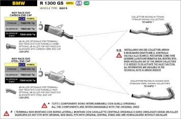 Arrow Indy Race EVO Aluminium Dark Einddemper met E-keur voor BMW R 1300 GS 2024 - 2025