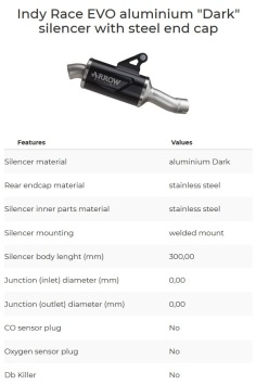 Arrow Indy Race EVO Aluminium Dark Einddemper met E-keur voor BMW R 1300 GS 2024 - 2025