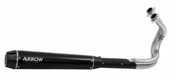Arrow Rebel 2-1 Compleet Uitlaatsysteem RVS Black met E-keur Kawasaki S650 Vulcan 2017 - 2020