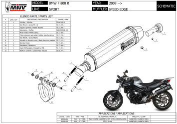 Mivv Speed Edge RVS Slip-on Einddemper met E-keur Euro3 en Euro4 BMW F 800 R 2009 > 2020