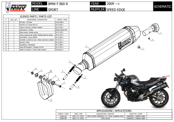 Mivv Speed Edge RVS Slip-on Einddemper met E-keur Euro3 en Euro4 BMW F 800 GT 2009 > 2020