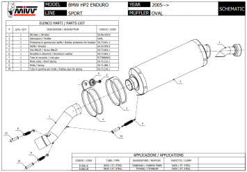 Mivv Oval Carbon Slip-on Einddemper met E-keur BMW HP2 Enduro 2005 > 2009