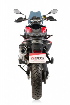 BOS Oval 120 Black Edition Einddemper met E-keur BMW F 650 GS 2008 > 2012