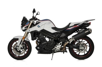 BOS Oval 120 Black Edition Einddemper met E-keur BMW F 800 R 2009 > 2016