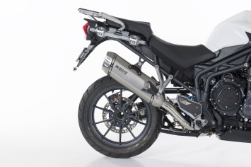 BOS Desertfox RVS Matt Einddemper met E-keur voor Triumph Tiger 1200 Explorer 2012 > 2015