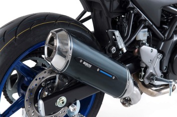 BOS Street Fox Carbon Steel Einddemper met E-keur incl. Color Bars Kit Suzuki SV 650 2016 - 2020