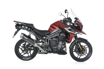 BOS Desert Fox Carbon Steel Einddemper met E-keur Triumph Tiger 1200 Explorer 2016