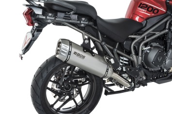 BOS Desert Fox RVS Matt Einddemper met E-keur Triumph Tiger 1200 Explorer 2016