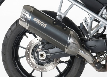 BOS Desert Fox Carbon Steel Einddemper met E-keur Triumph Tiger 1200 Explorer 2016