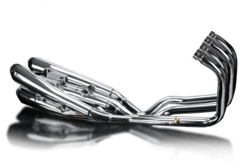 Delkevic ZI ZIB Style 4-4 Chrome Exhaust System Silencers - Kawasaki Z900RS DE 2018-2024