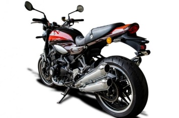 Delkevic ZI ZIB Style 4-4 Chrome Exhaust System Silencers - Kawasaki Z900RS DE 2018-2024