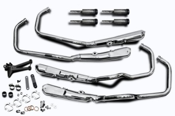 Delkevic ZI ZIB Style 4-4 Chrome Exhaust System Silencers - Kawasaki Z900RS DE 2018-2024