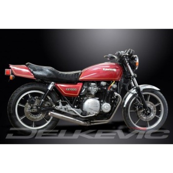 Delkevic volledig systeem Short Straight RVS 350mm zonder e-keur - Z1000J (1981-1983)