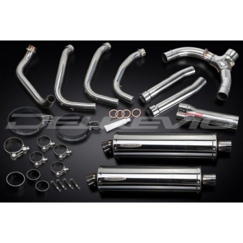 Delkevic volledig systeem Oval RVS 450mm zonder e-keur - CBR1100XX BLACKBIRD (1996-2009)