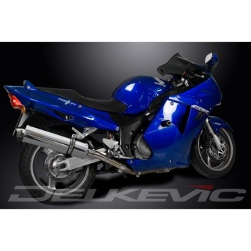 Delkevic volledig systeem Oval RVS 450mm zonder e-keur - CBR1100XX BLACKBIRD (1996-2009)