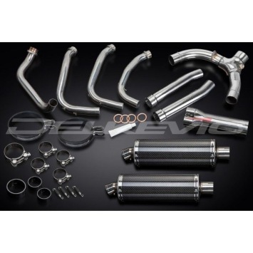 Delkevic volledig systeem Oval Carbon 350mm zonder e-keur - CBR1100XX BLACKBIRD (1996-2009)