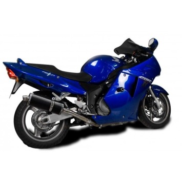 Delkevic volledig systeem Oval Carbon 350mm zonder e-keur - CBR1100XX BLACKBIRD (1996-2009)