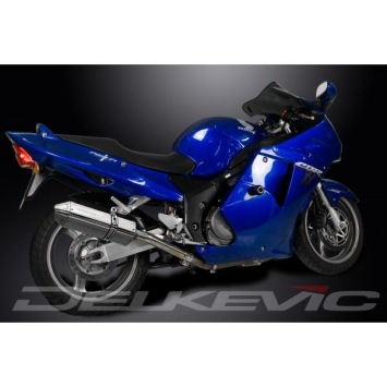 Delkevic volledig systeem Tri-Oval RVS 320mm zonder e-keur - CBR1100XX BLACKBIRD (1996-2009)