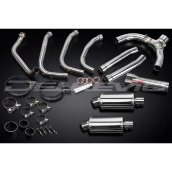Delkevic volledig systeem Oval RVS 225mm zonder e-keur - CBR1100XX BLACKBIRD (1996-2009)