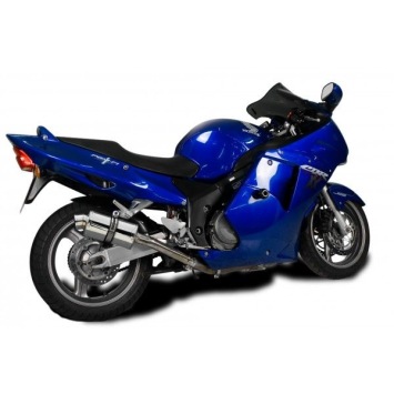 Delkevic volledig systeem Oval RVS 225mm zonder e-keur - CBR1100XX BLACKBIRD (1996-2009)