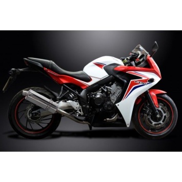 Delkevic volledig systeem Oval RVS 350mm zonder e-keur - CBR650F and CB650F (2014-2018)