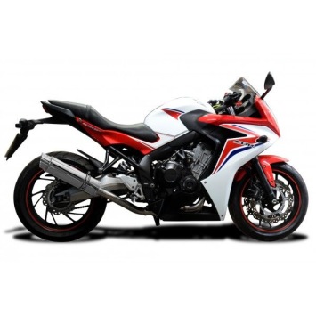 Delkevic volledig systeem Round RVS 350mm zonder e-keur - CBR650F and CB650F (2014-2018)