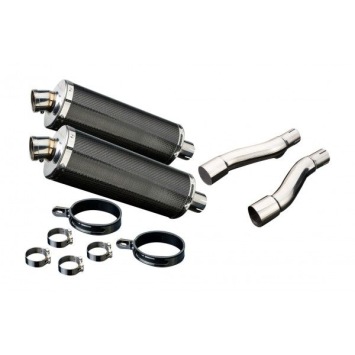 Delkevic slip-on kit Oval Carbon 350mm zonder e-keur - GPZ500S EX500C(1987-2007)