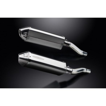 Delkevic slip-on kit Tri-Oval RVS 320mm zonder e-keur - GPZ500S EX500C(1987-2007)