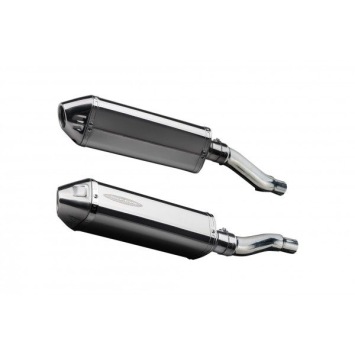 Delkevic slip-on kit Tri-Oval RVS 320mm zonder e-keur - GPZ500S EX500C(1987-2007)