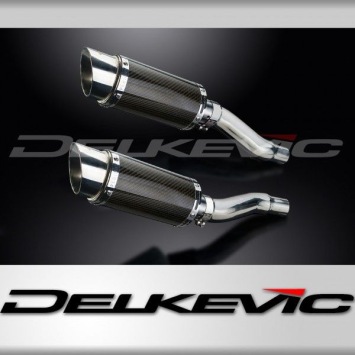 Delkevic slip-on kit Round Carbon 200mm zonder e-keur - GPZ500S EX500C(1987-2007)